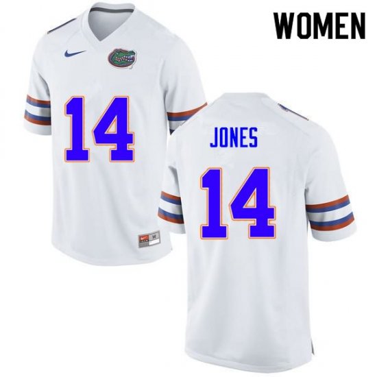 Women's Florida Gators #14 Emory Jones NCAA Nike White Authentic Stitched College Football Jersey XCG7562CV